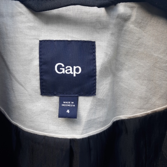 Gap Career Black Blazer with Gray Piping size 4 - Picture 2 of 4